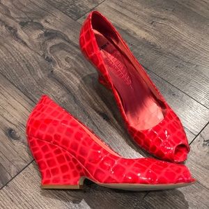 Bronx Patent Leather Crocodile Print “Charlize” 8